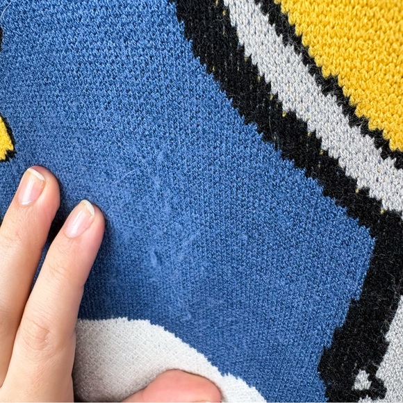 Koko Kuma Moon Bunny Cardigan Sweater Kawaii Rabbit Chibi Clouds Button Front XL - Picture 9 of 12